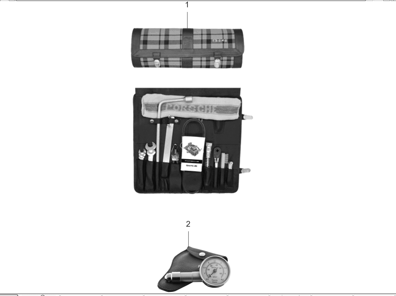 Tool kit bag - Porsche 914 exploded parts diagram 001-00