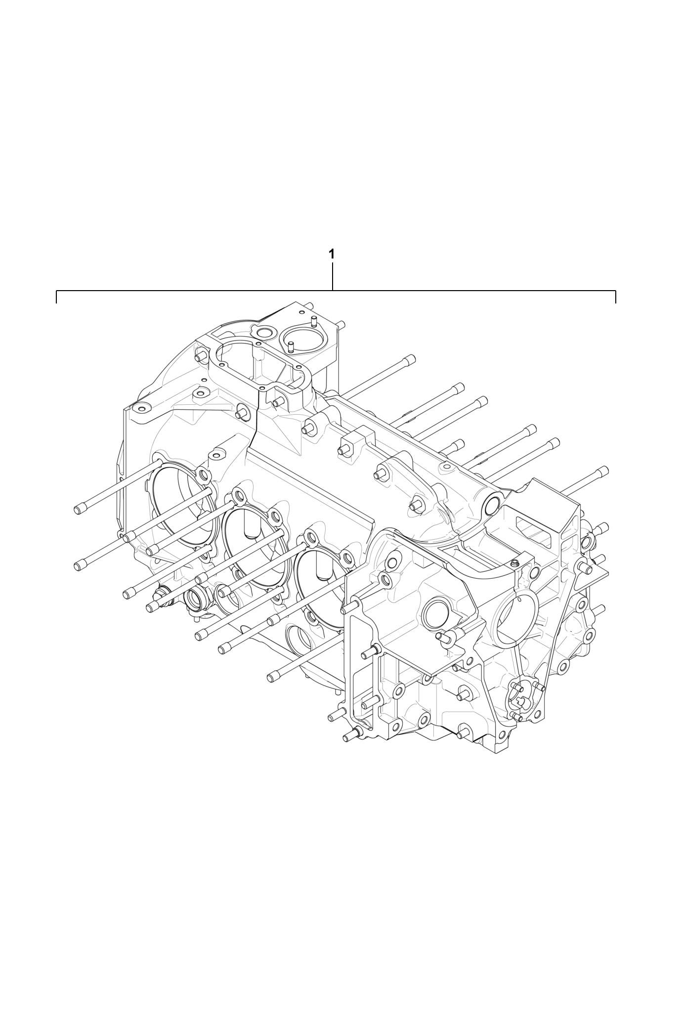 Crankcase - Porsche 914 exploded parts diagram 101-15