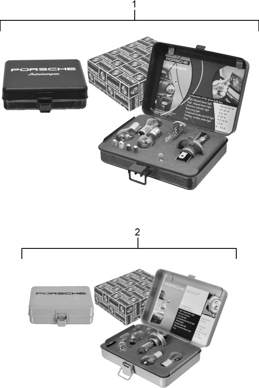 Lamp replacement box - Porsche 914 exploded parts diagram 905-10